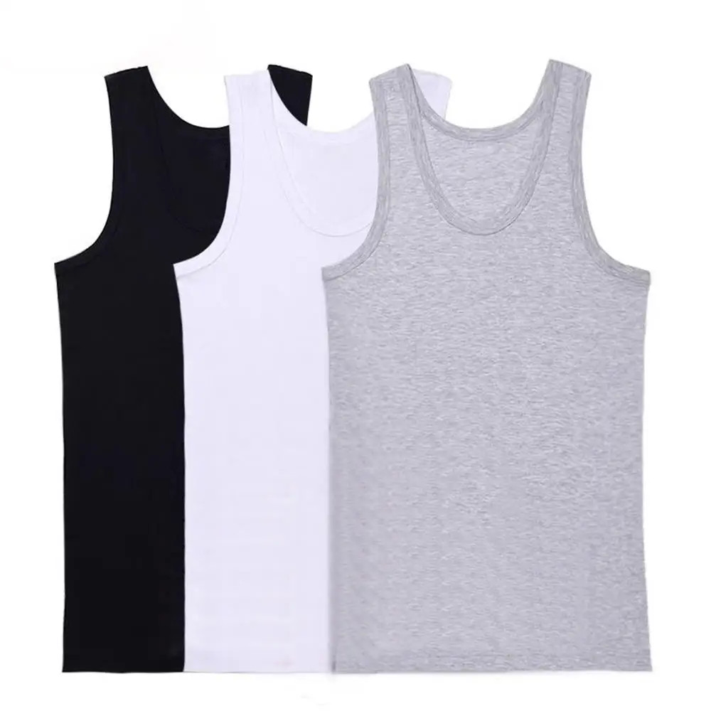 Hot Summer Male tank top Women Basic Elastic Tank Pure Cotton Sleeveless gallery