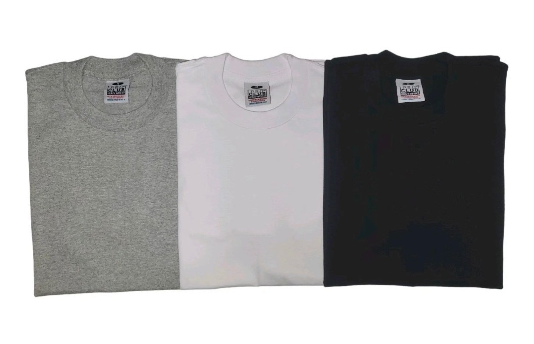 PROCLUB MENS HEAVYWEIGHT SHORT SLEEVE T SHIRT PRO CLUB PLAIN TEE SHIRT M - L gallery