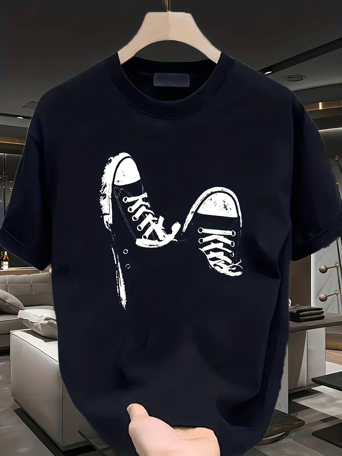 Men's Casual Sporty Fashionable Trendy Fitness Outdoor Home Short Sleeve T-Shirt gallery