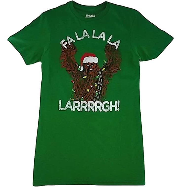 Mens Star Wars Chewbacca FA La La La Larrrrgh! Christmas T-Shirt Size Sm M L NWT gallery