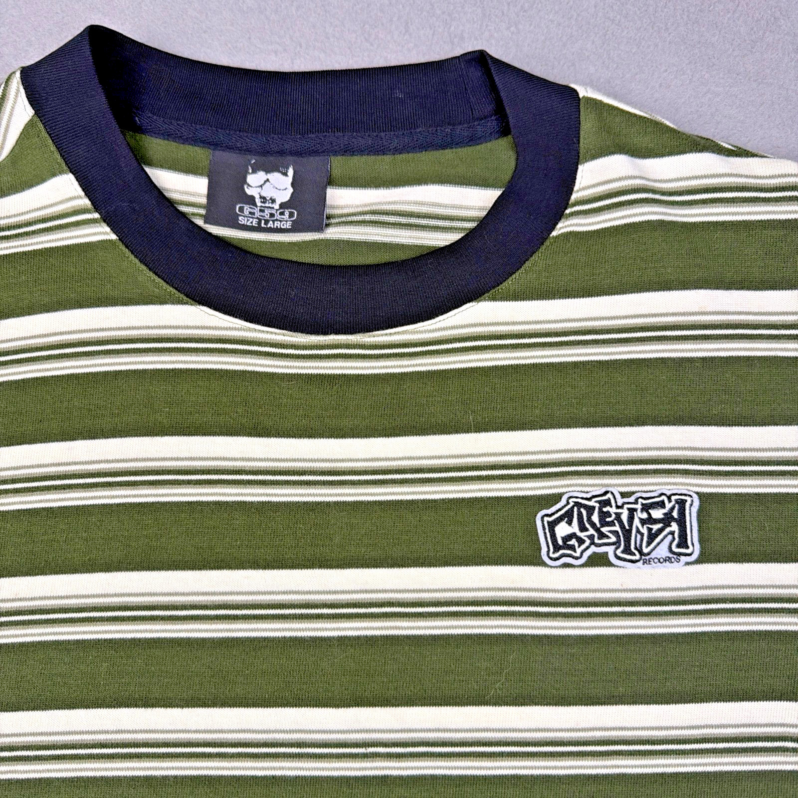 G59 Records Suicideboys Medary Striped Shirt Sz Large Green gallery