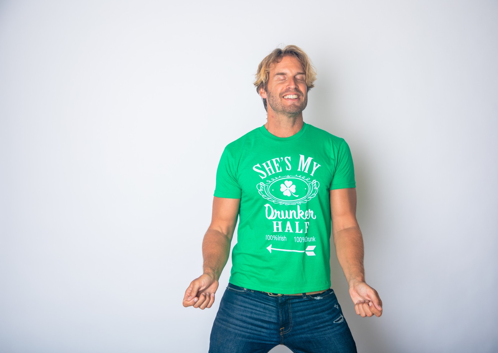 Shes and Hes My Drunker Half Shirt Funny Party Couple Pub Crawl Graphic Shamrock gallery