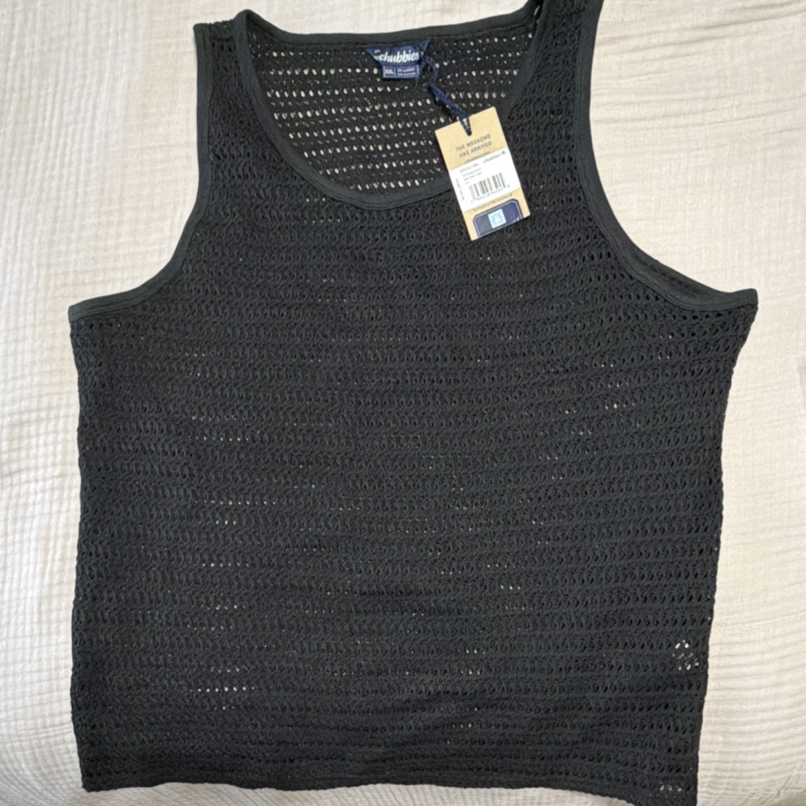 Chubbies The Shadowstorm Knit Tank Black XXL Men’s Sleeveless T-Shirt