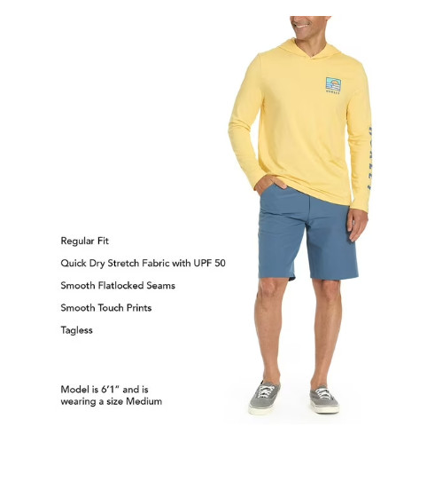 Hurley Men's Hooded UV Tee- Asst colors/sizes gallery