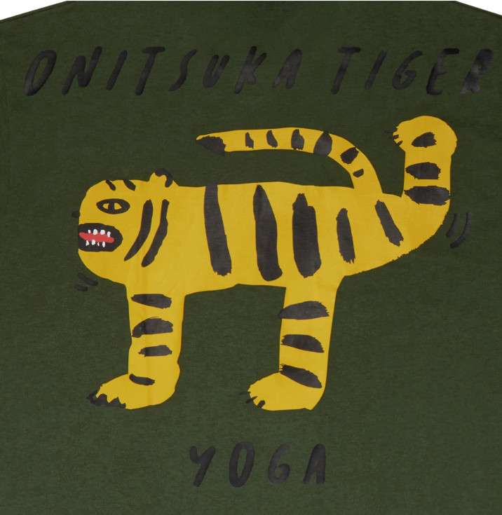 Onitsuka Tiger Oversized Graphic T-Shirt Unisex Lifestyle Tee Khaki 2183B624-200 gallery