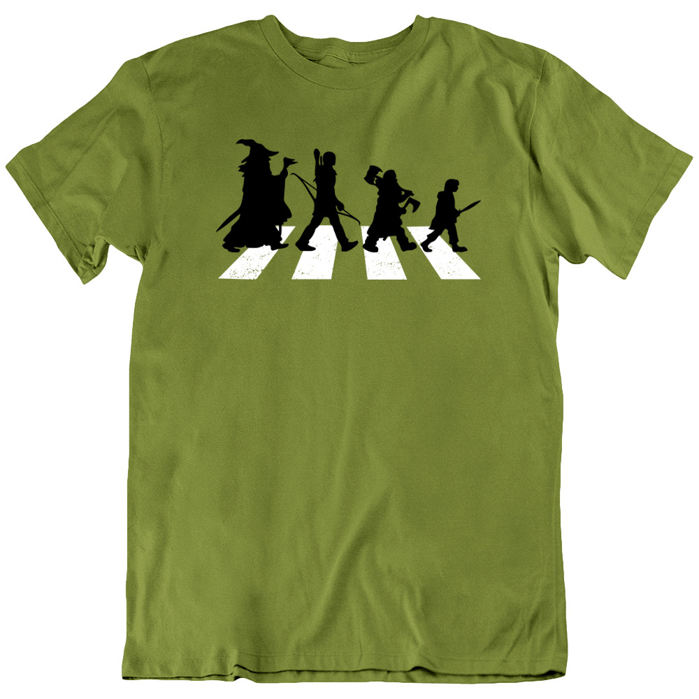 Abby Road Gandalf Elf Dwarf Hobbit Frodo Lord of the Rings Funny T Shirt Gift gallery
