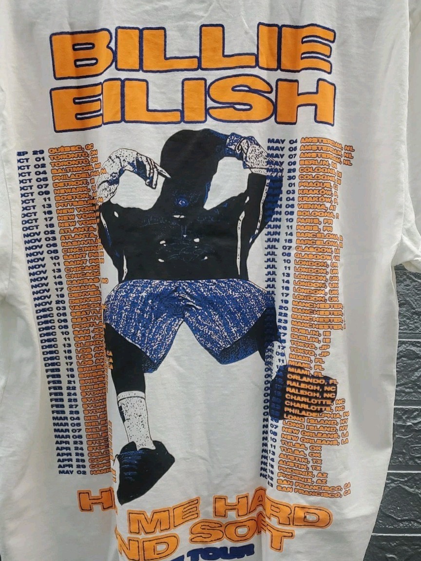 New Billie Eilish Hit Me Hard And Soft Tour Tee 2025 Cloud Dancer White Sz L gallery