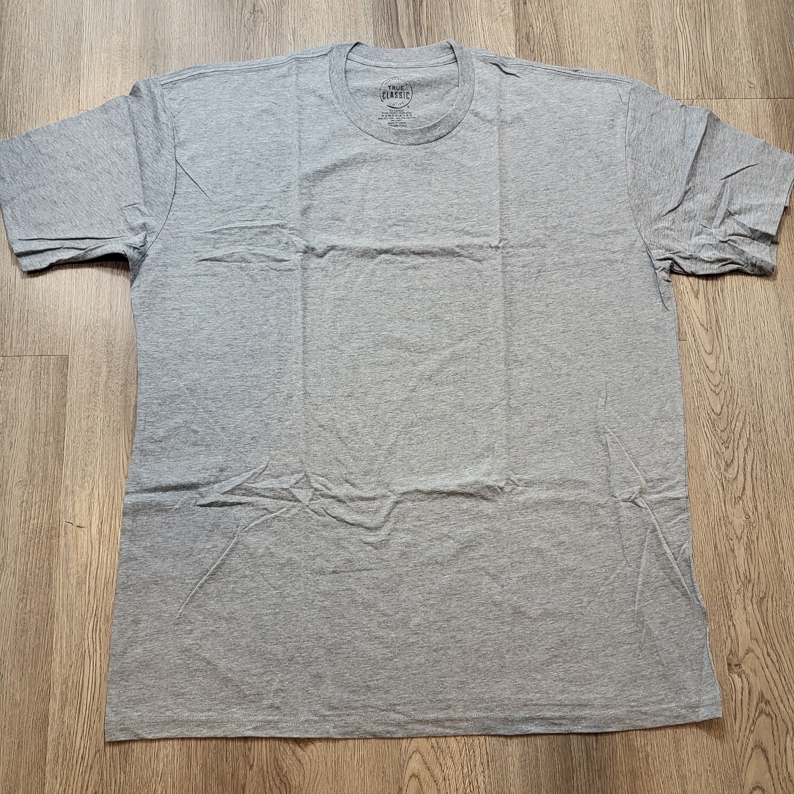 Set of 3 True Classic Crew Neck T-Shirt Men's Light Gray 2XL -New! gallery