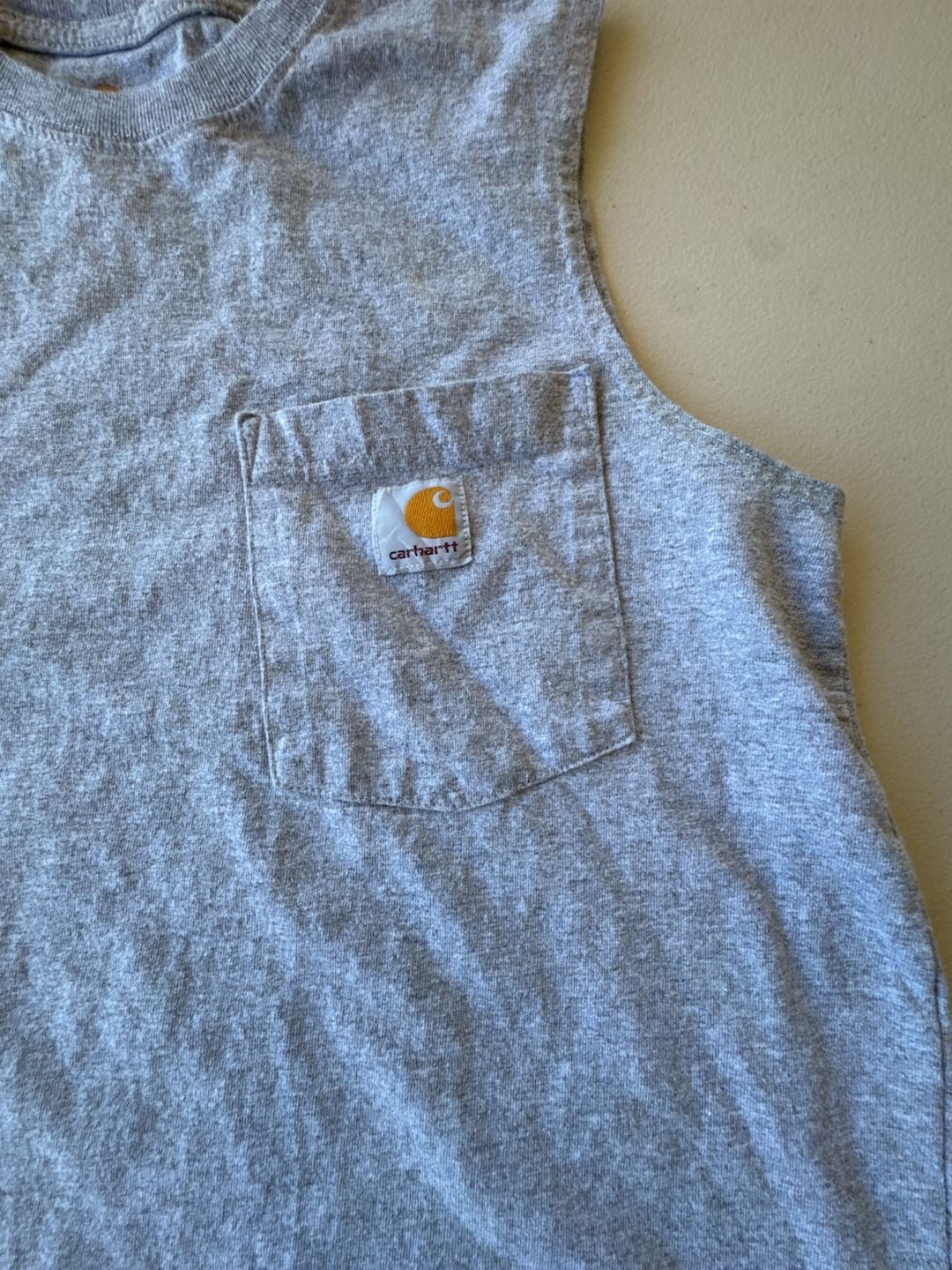 Carhartt Men's Relaxed Fit Sleeveless Pocket T-Shirt Heather Gray gallery