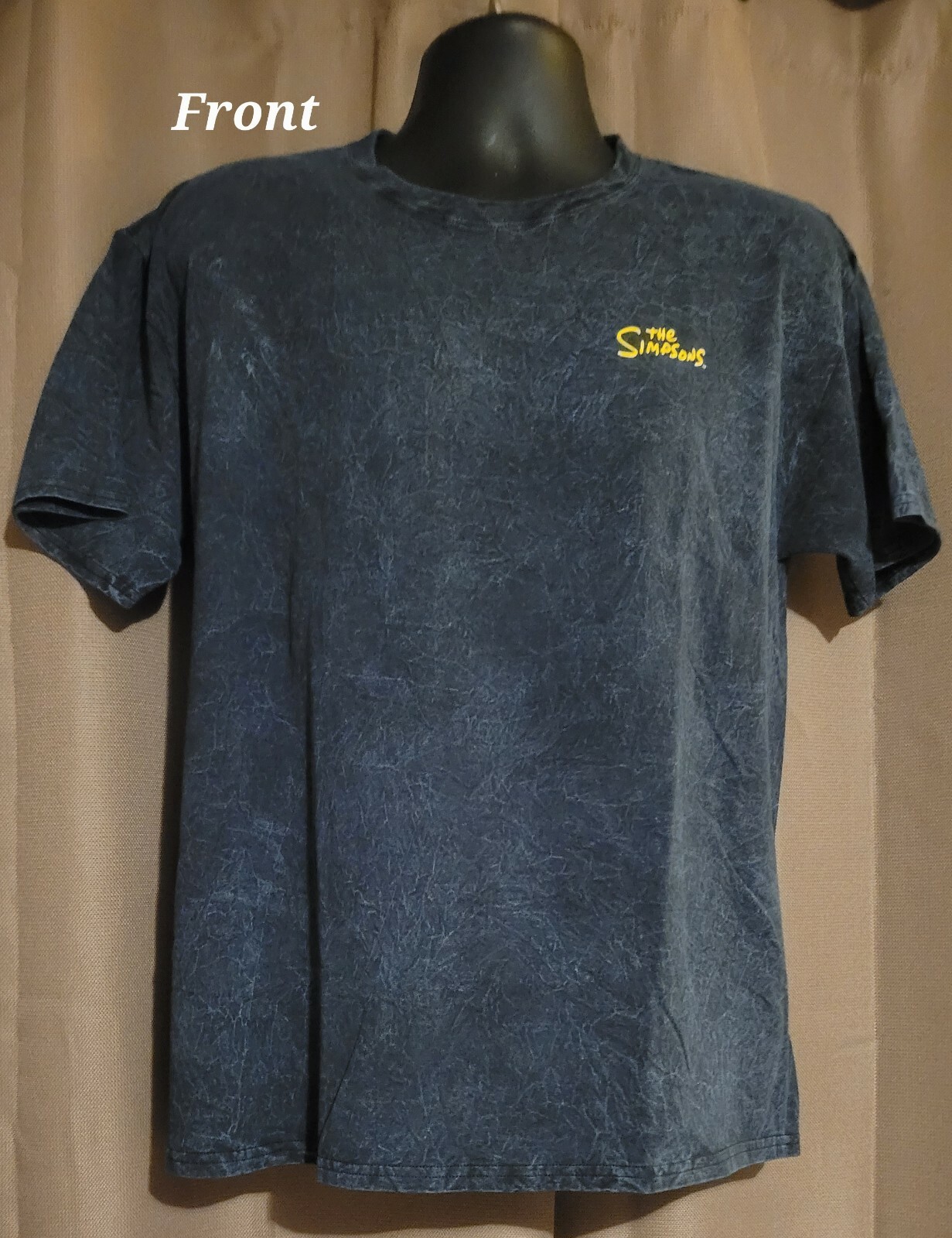 Men's The Simpsons Devilish Bart Simpson Size L Black T-Shirt 100% Cotton NWT gallery