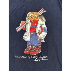 Polo Ralph Lauren Ski Polo Bear Navy Blue T-Shirt Mens Small Graphic Tee
