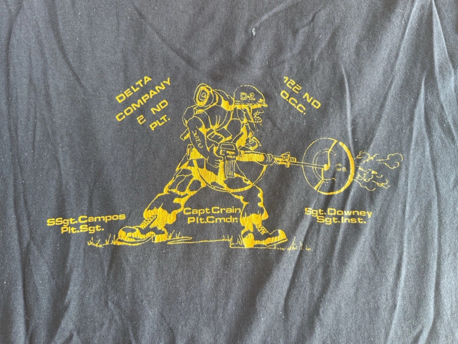 Delta 2nd Platoon Company Military Single Stitch Vintage 80S T-Shirt Men XL gallery