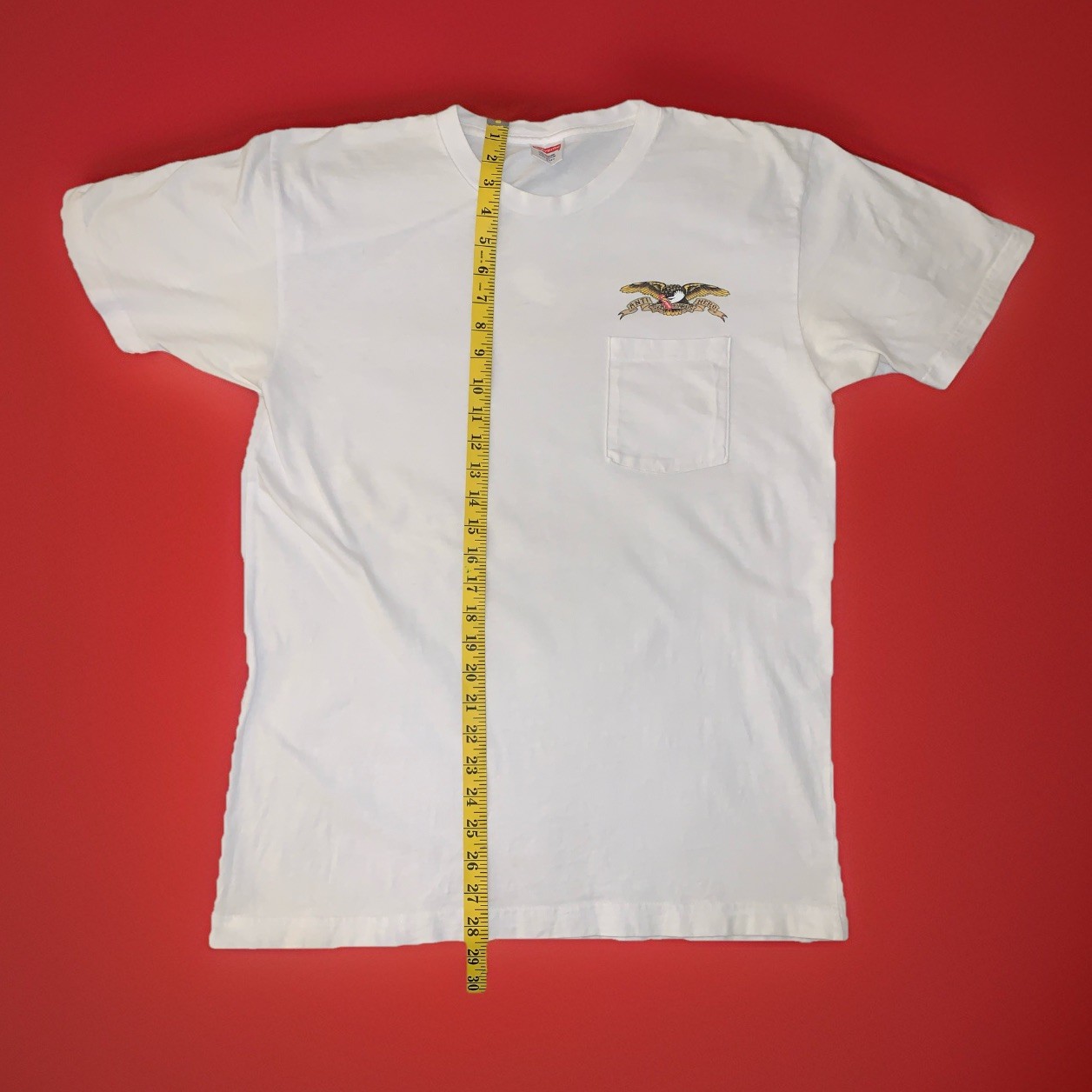 Supreme Anti Hero Skateboards Shirt Mens Large White Pocket Tee Eagle SS16 Y2K gallery