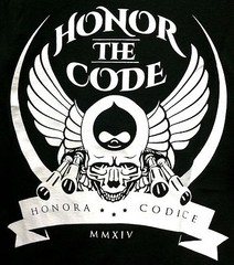 DRUPAL ARMY HONOR THE CODE LARGE SHIRT HONORA CODICE CHEEKY MONKEY MEDIA 2014