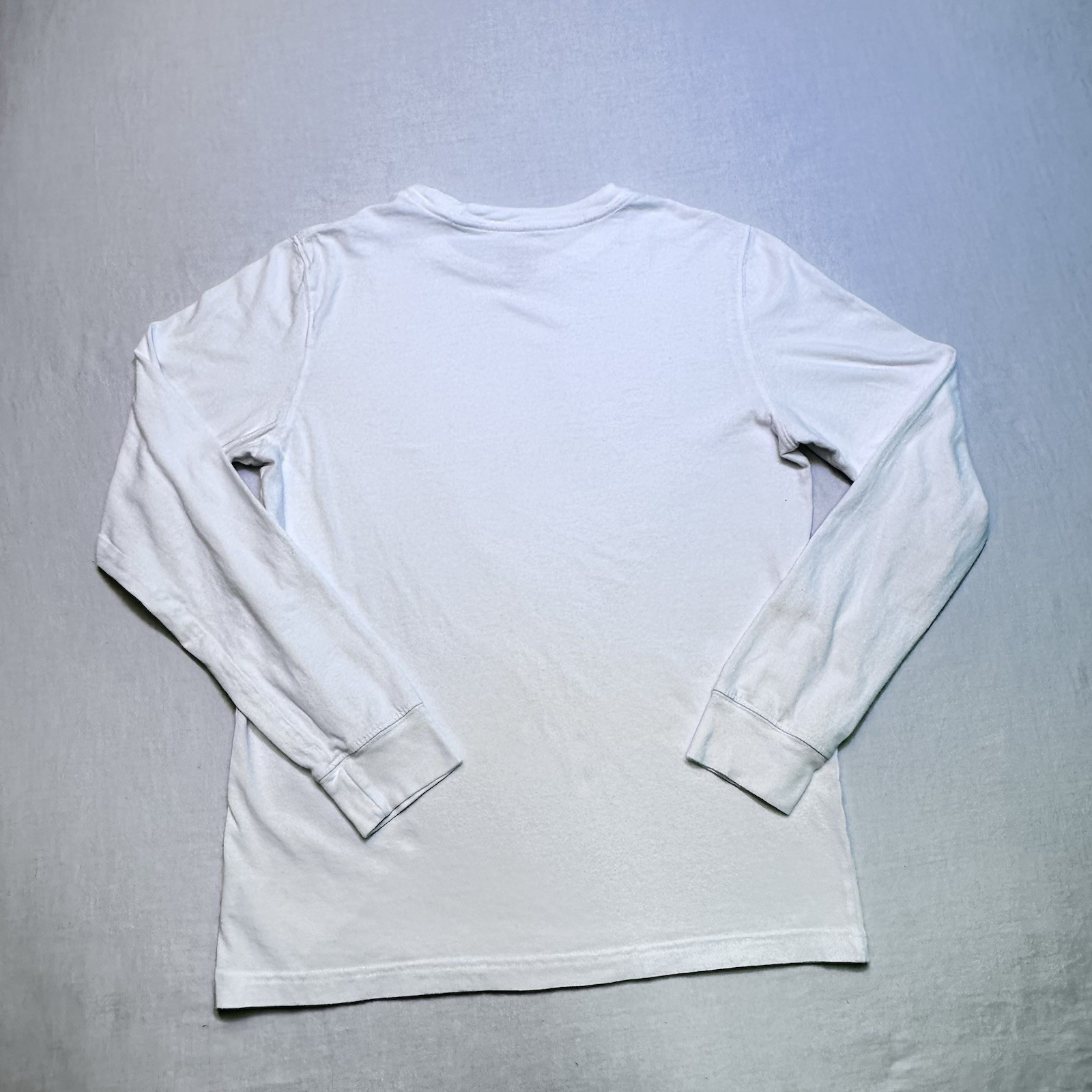 George Men’s Small White Long Sleeve T-Shirt 100% Cotton Crewneck Blank S 34-36 gallery