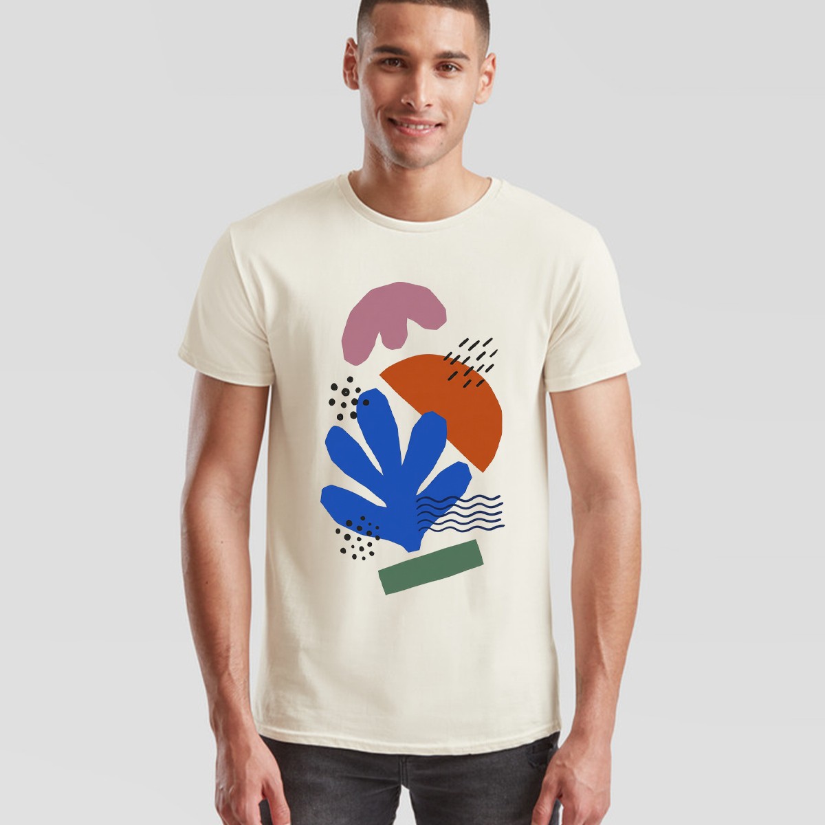 Modern Abstract Art Unisex T Shirt Abstract Shapes Graphic Tee For Art Lovers gallery