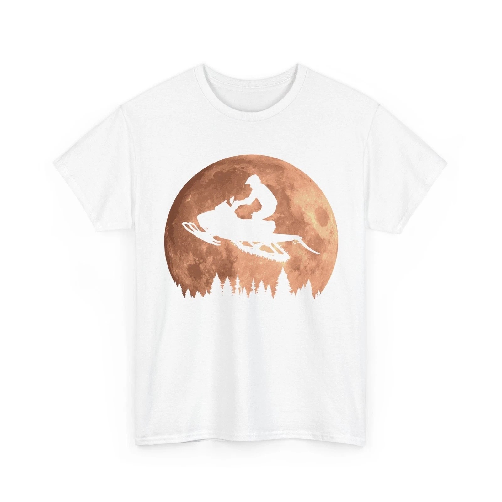 Snowmobiler Moon Winter Sports T-Shirt gallery