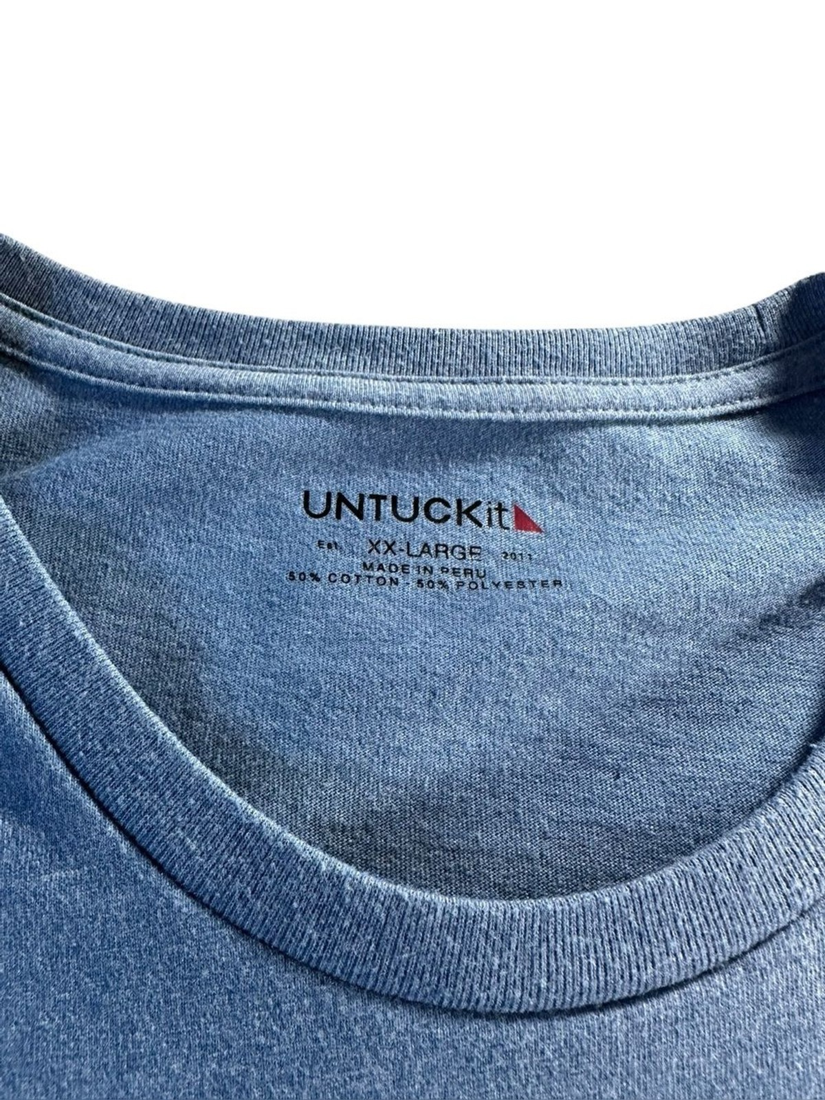 3 Pack-UNTUCKit Short Sleeve Crew Men’s T-Shirt - XXL Charcoal/Lt. Blu/Royal Blu gallery