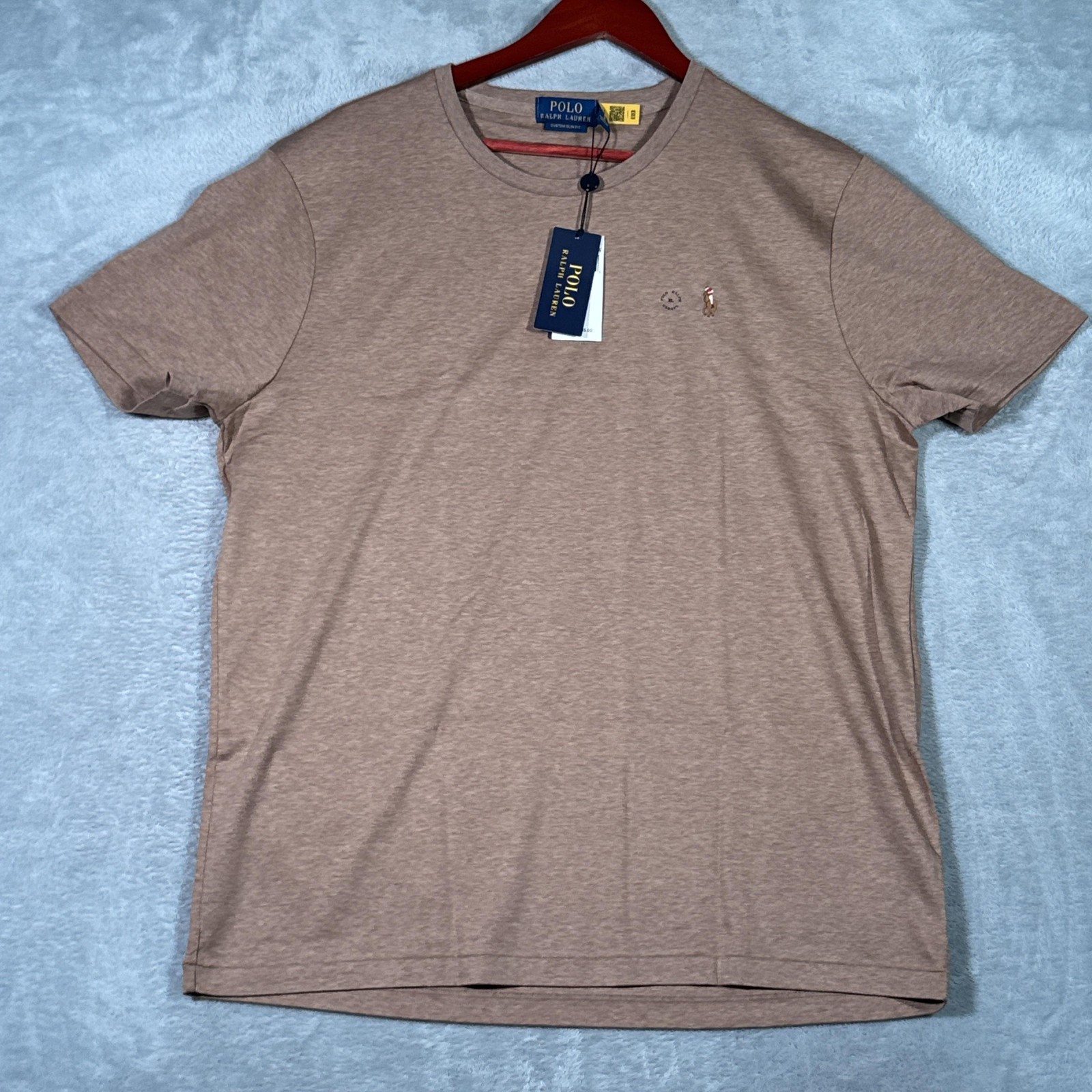 Polo Ralph Lauren Shirt Mens XL Brown Custom Slim Fit Classics Pony Logo Tee gallery