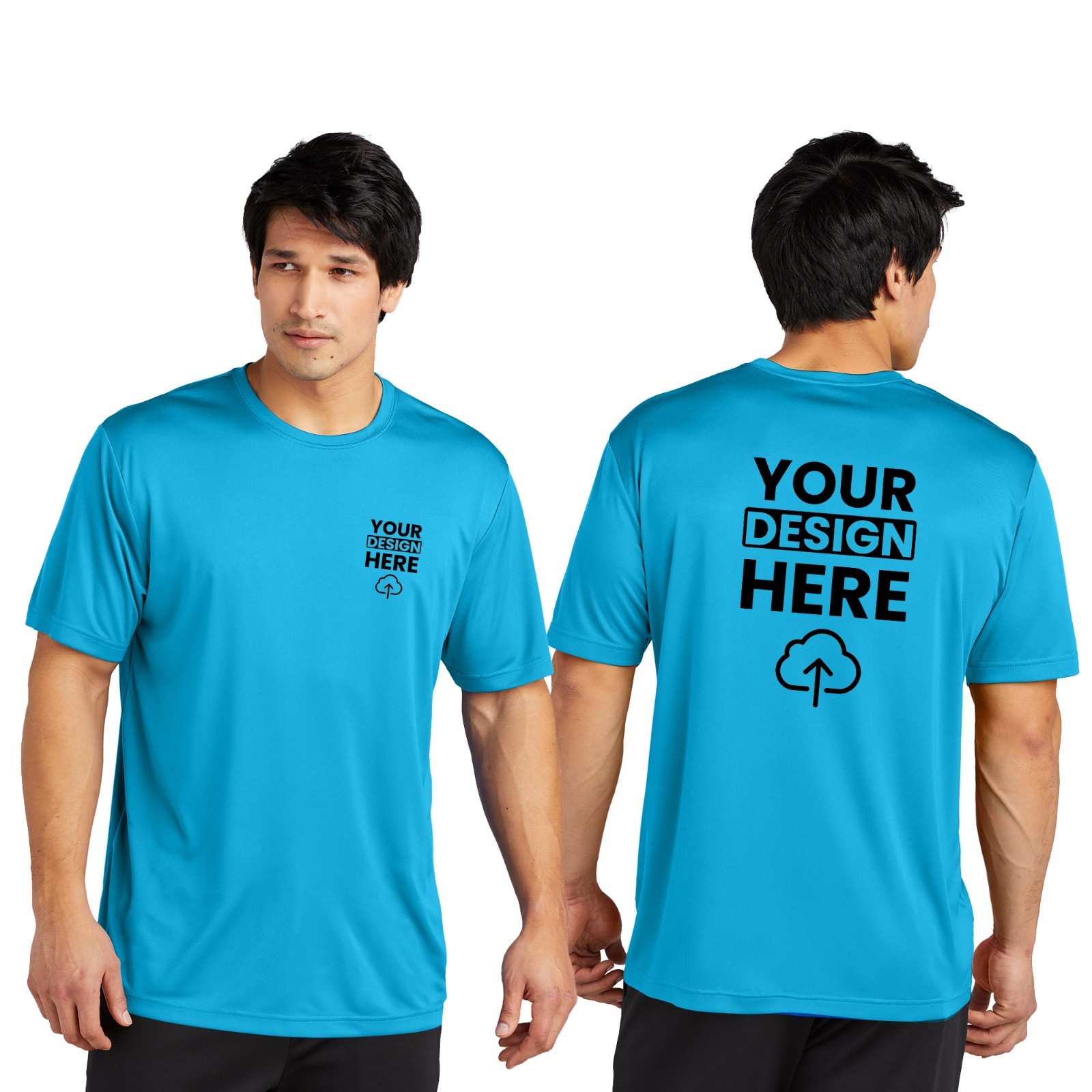 Custom Printed Mens Sport-Tek PosiCharge ReCompete Casual Tee Gift For Him ST720 gallery