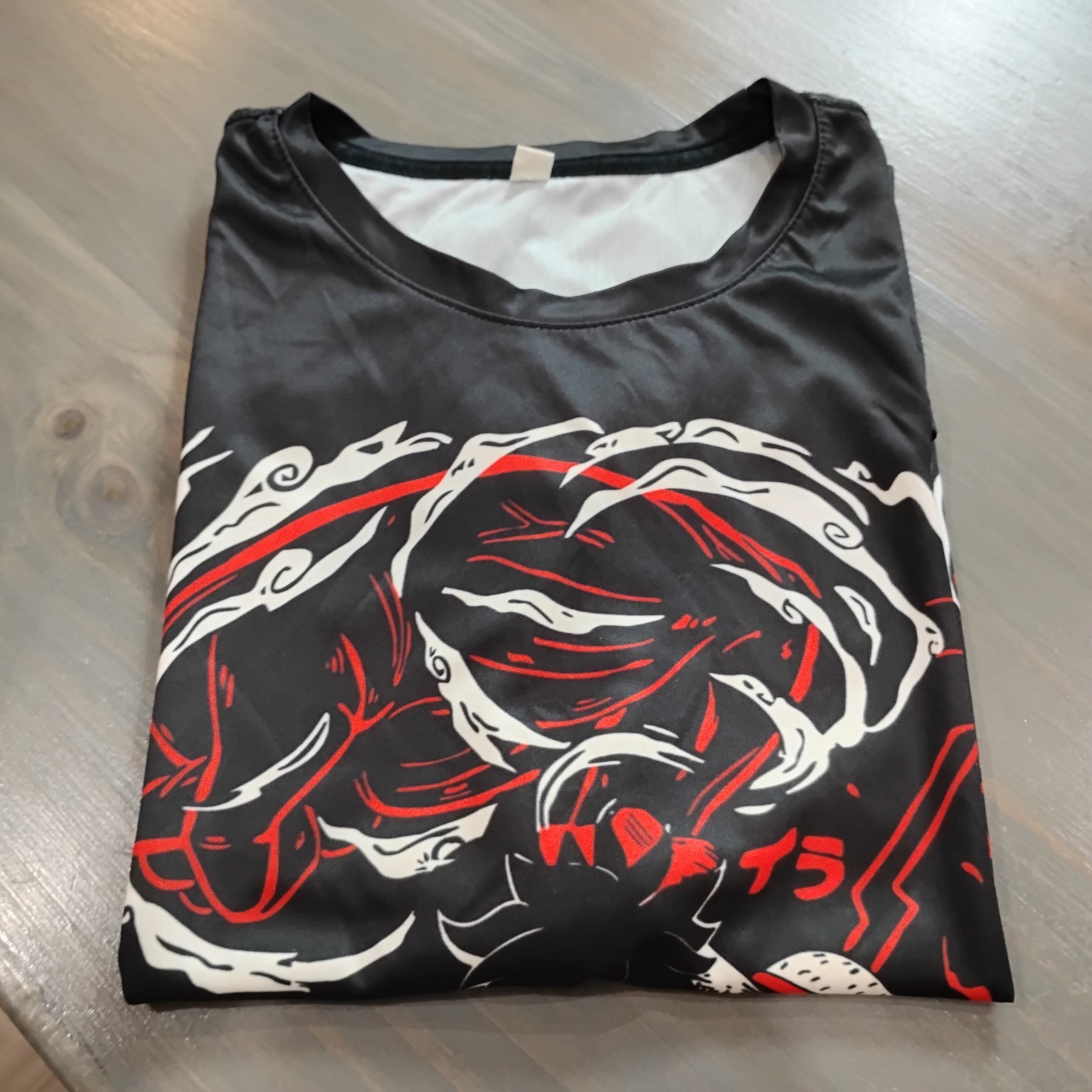 One Piece Monkey D Luffy T Shirt Large Black Anime Graphic Double Sided gallery