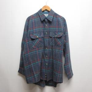 SEARS Vintage Wool Blend Long Sleeve Shirt Men’s L Navy Excellent Condition gallery