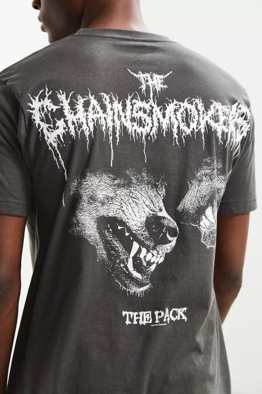 Urban Outfitters The Chainsmokers The Pack Tee Gray Size Large New