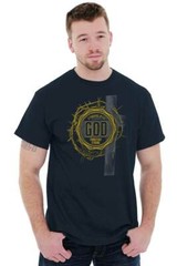 Christian Strong Standing With God Cross Womens or Mens Crewneck T Shirt Tee