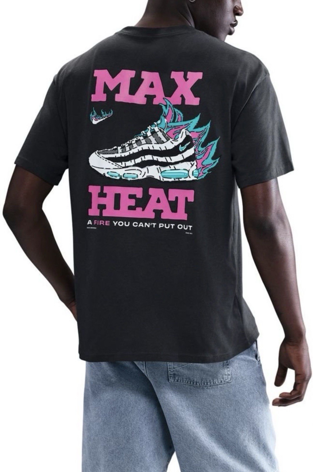 NIKE SPORTSWEAR "Air Max 95 Heat Tee" MEN'S XL CHARCOAL T-SHIRT NEW HQ9256-060 gallery