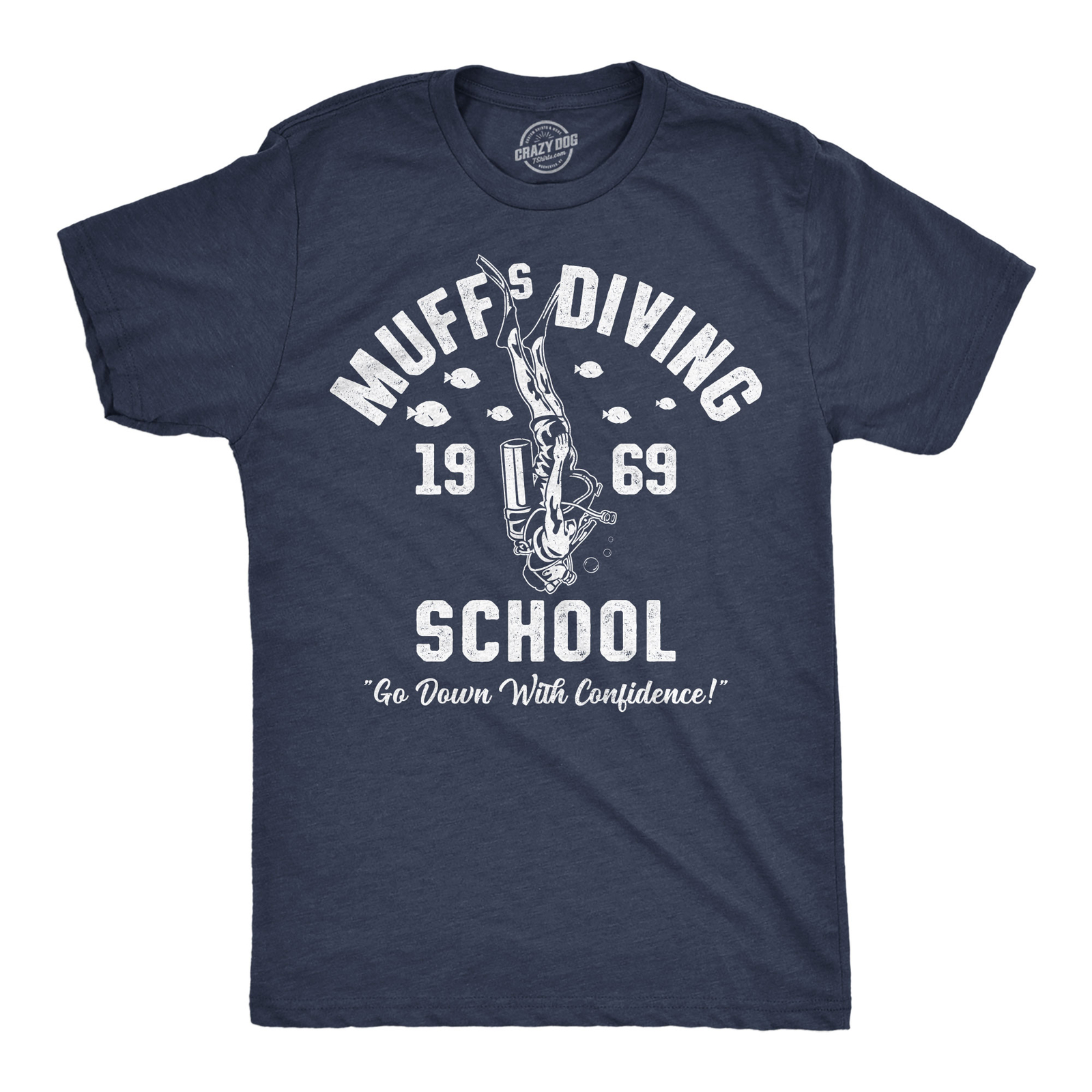 Mens Funny T Shirts Muffs Diving School Sarcastic Graphic Novelty Joke Tee For gallery