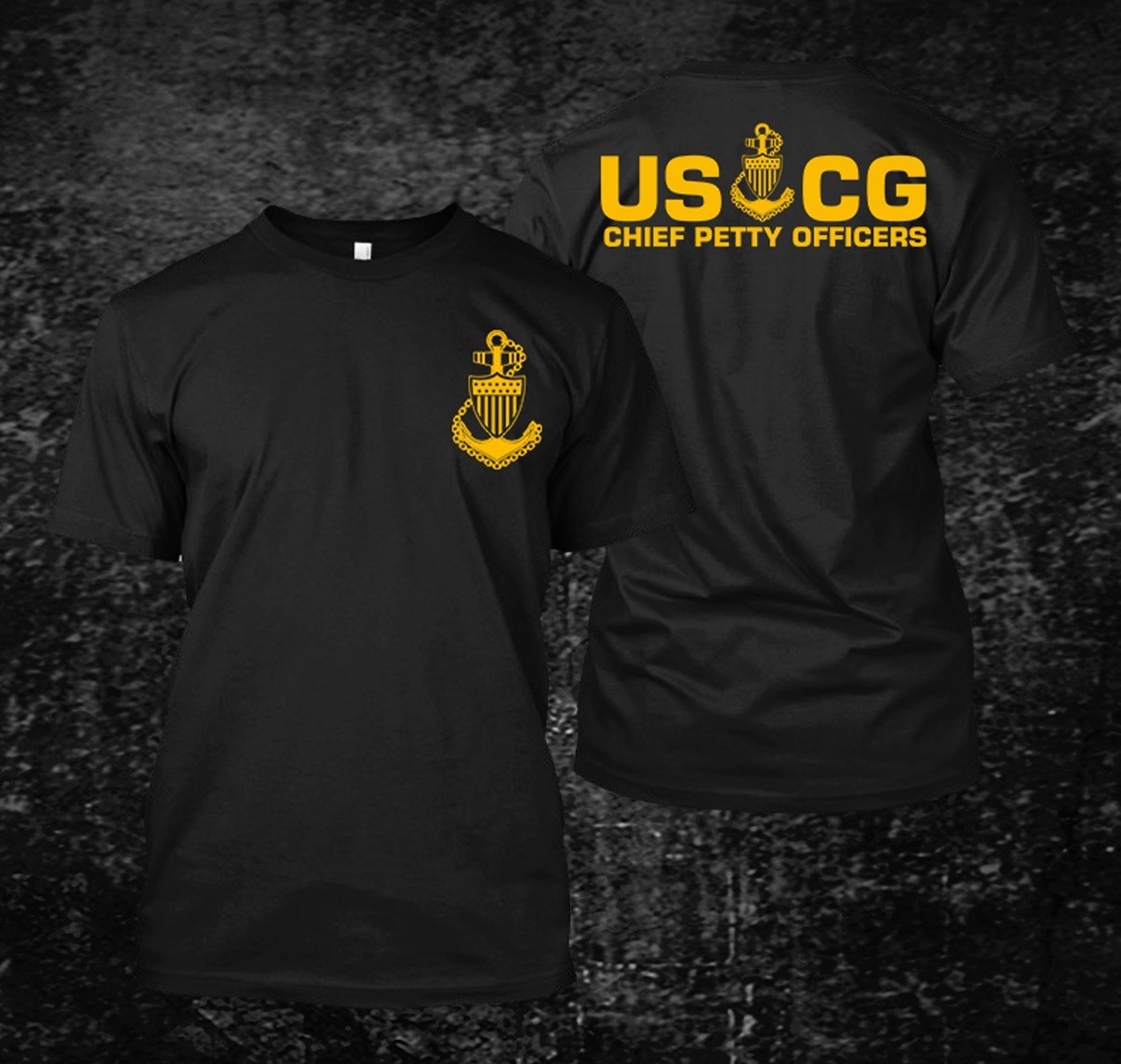USCG Coast Guard Chief Petty- Custom front and back tee
