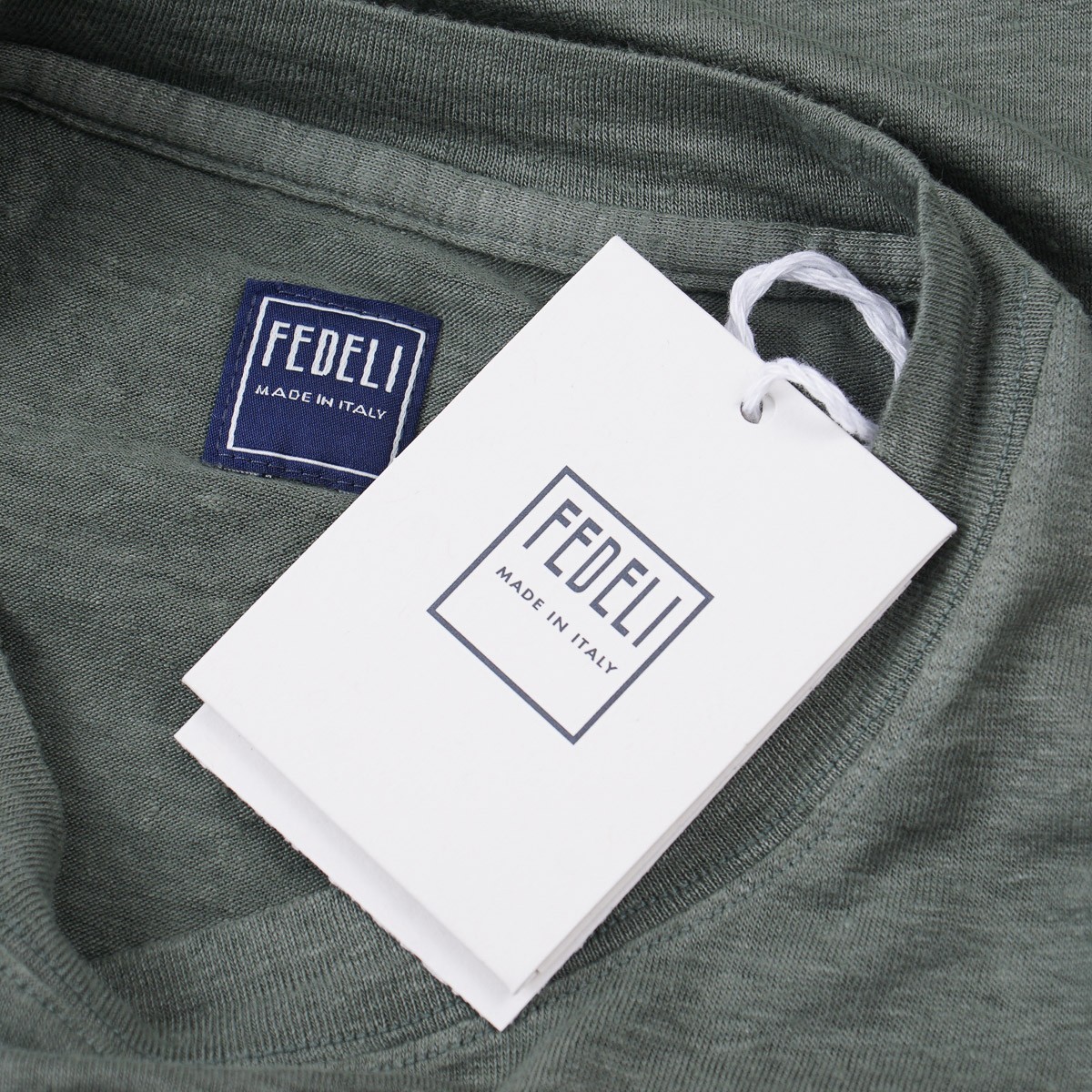 Fedeli Gray-Green Lightweight Stretch Linen T-Shirt XXL (Eu 56) NWT Tee gallery