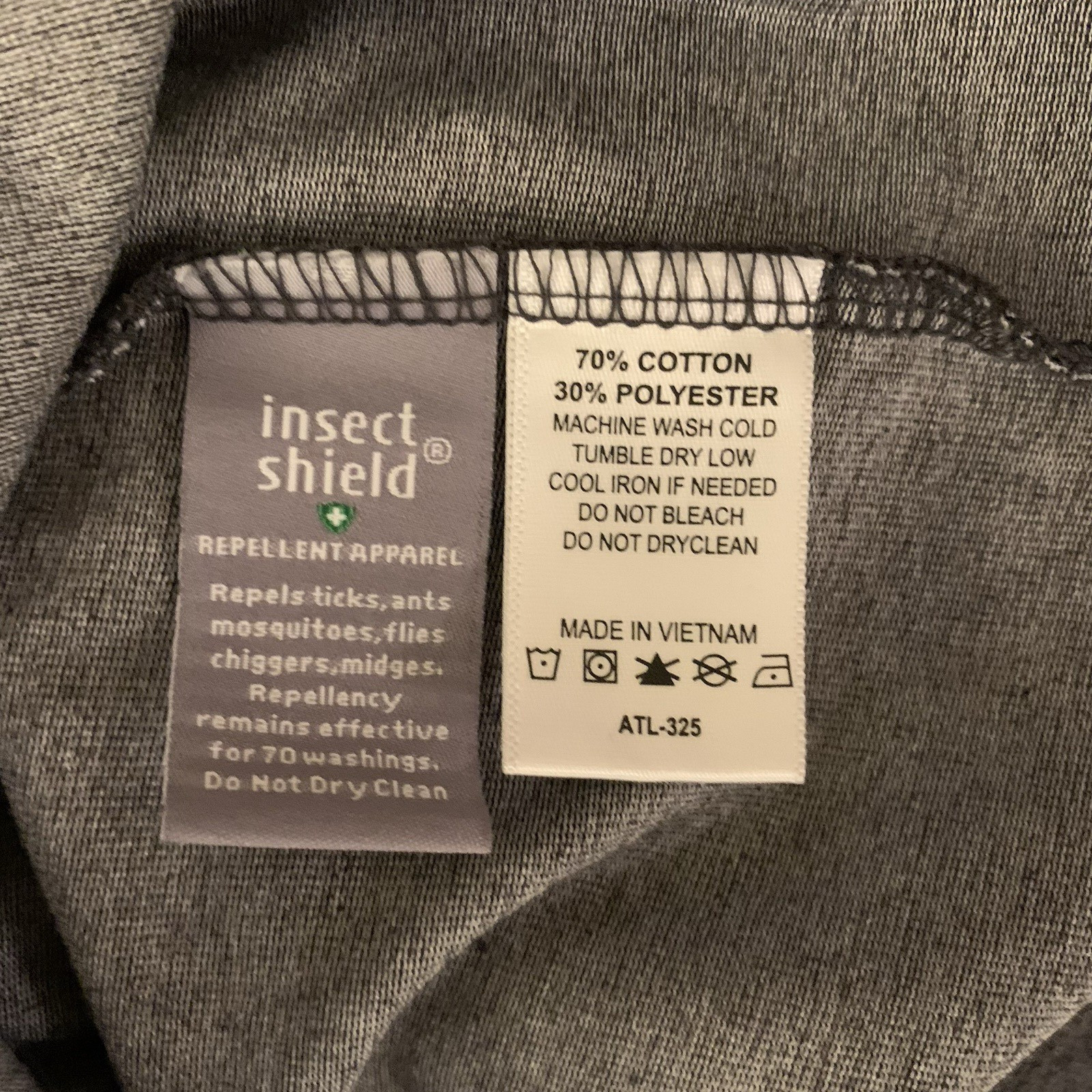 Insect Shield Mens Long Sleeve Pocket T-Shirt Titanium M DriBalance UPF 30+ gallery