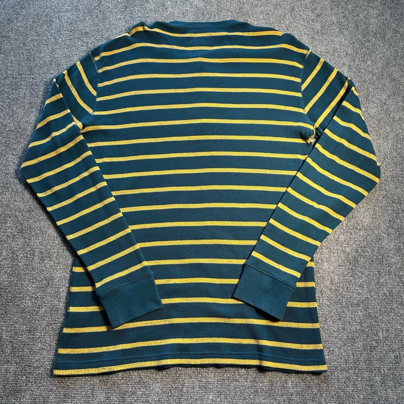 Foundry Shirt Mens Large Tall Blue Waffle Weave Long Sleeve Button Rib Cuff gallery