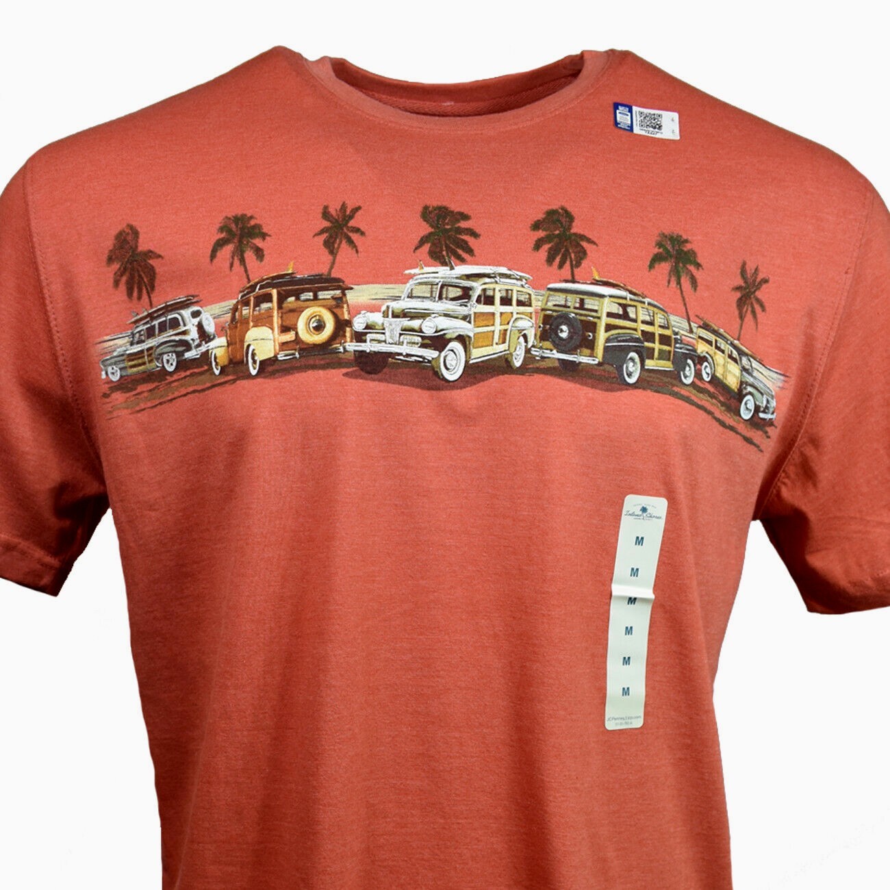 Men’s T-shirt -Woody Wagons-Ford Classic Cars-Island Shores – NWT