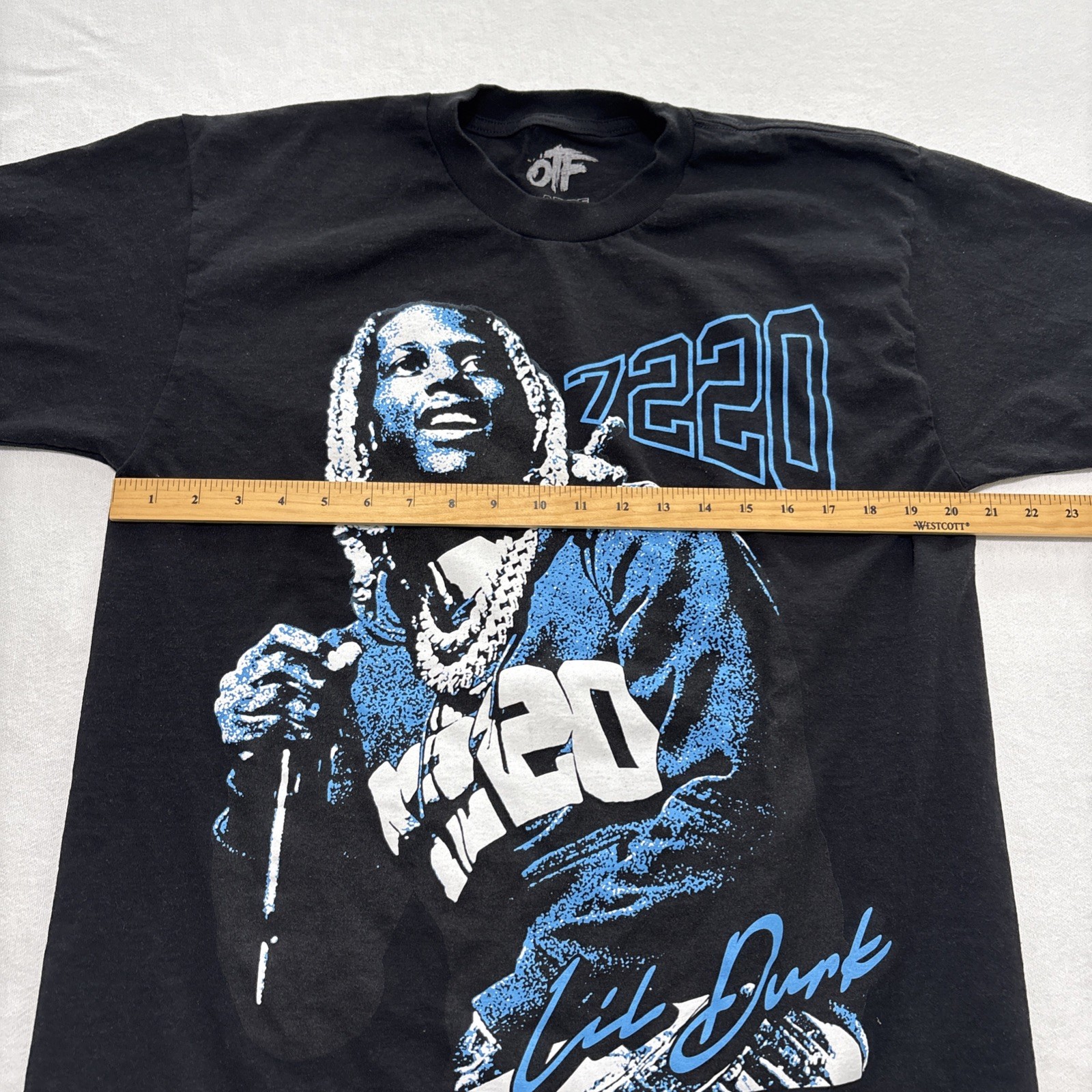 Lil Durk Only The Family OTF T Shirt Rap Black Graphic Logo Mens Large 7220 gallery