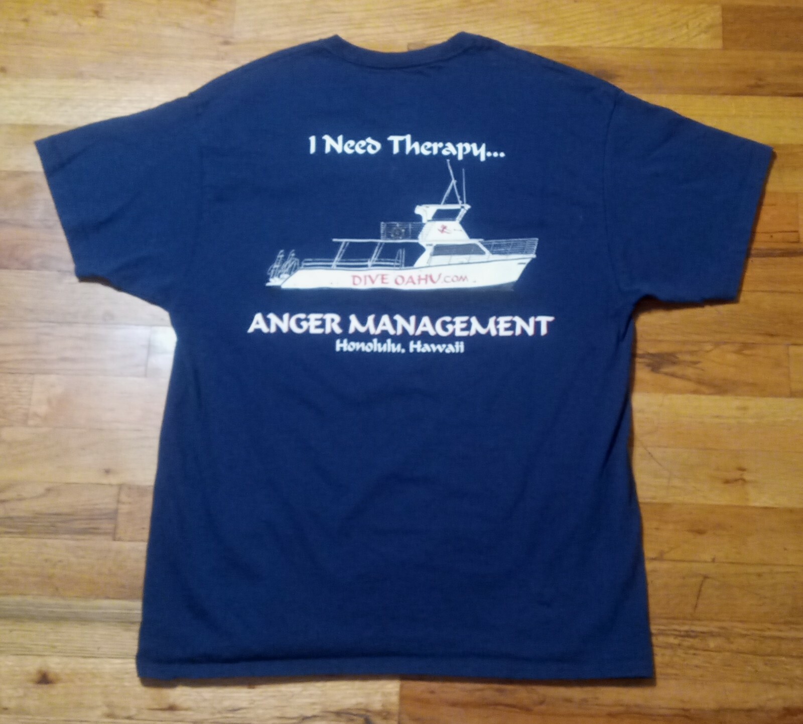 Diver Down Dive Hawaii Therapy Anger Management t shirt L beach ocean scuba gallery