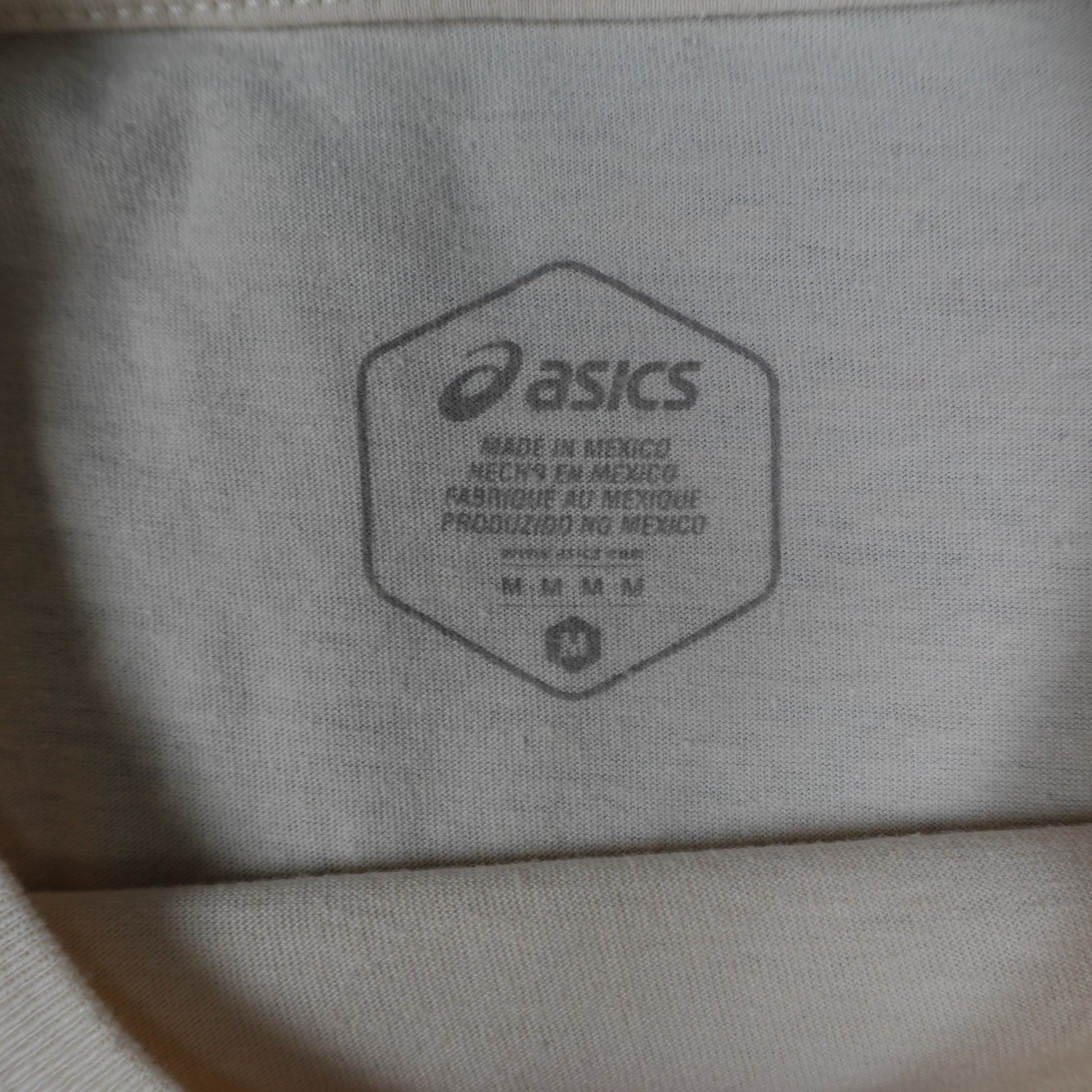 ASICS Shirt Men Medium Cream Tiger Surfing Graphic Short Sleeve Cotton Blend Tee gallery