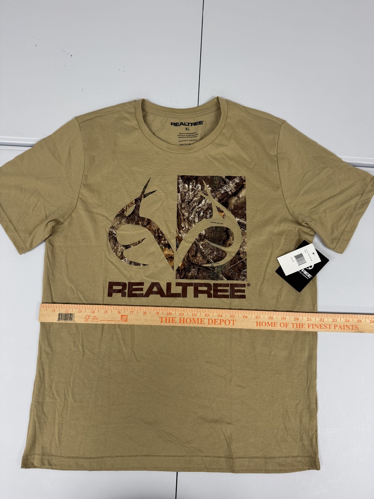 Realtree Shirt Men's Brown Camo Antler Logo Hunting Outdoor Graphic Tee Pick Siz gallery