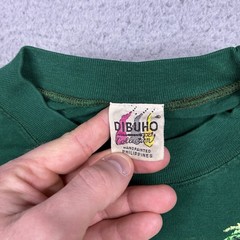 Vintage Dibuho Philippines Hand Painted Tourist T-Shirt Mens Large Green