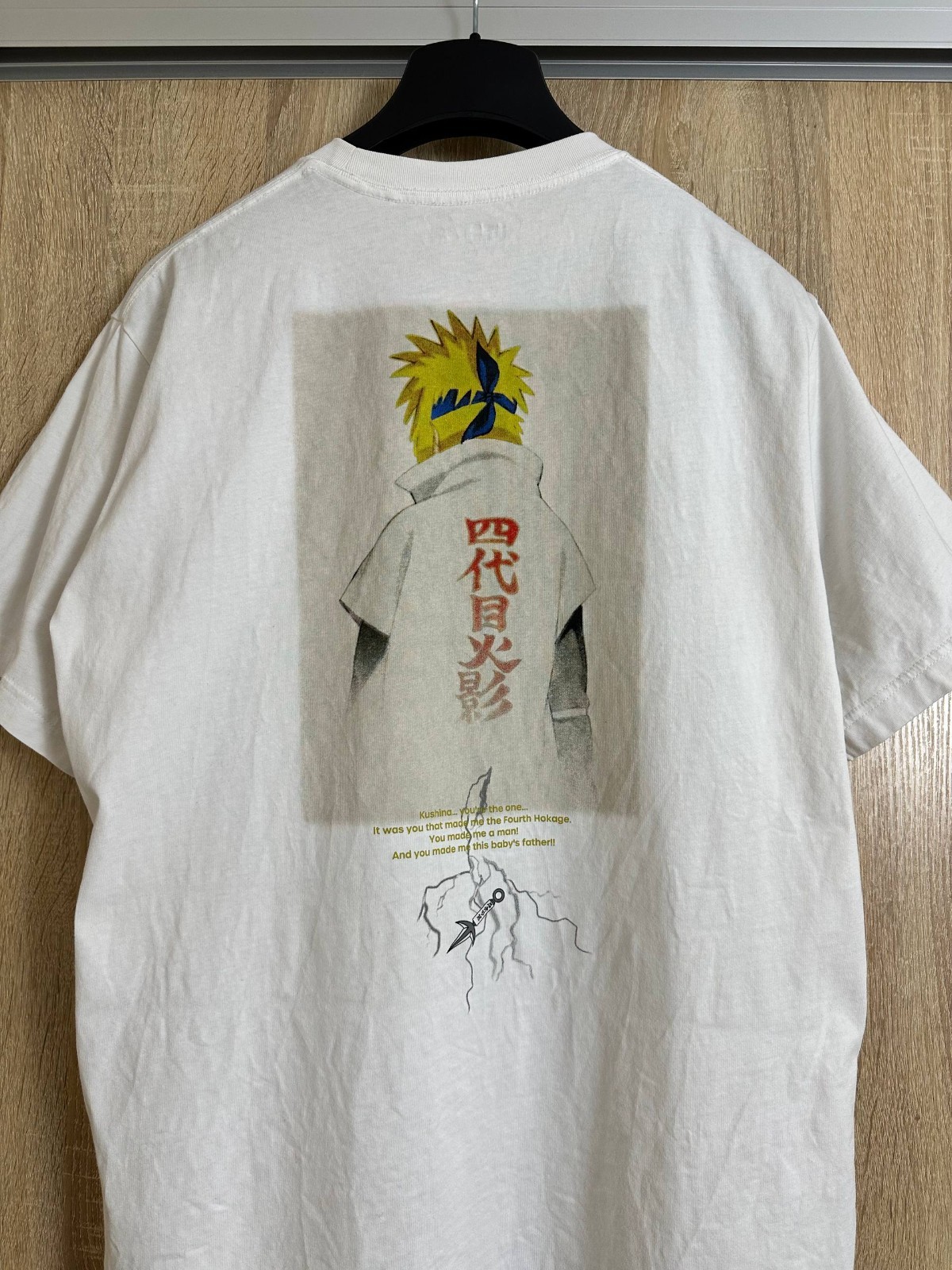 Minato Namikaze Naruto Vintage T Shirt Akatsuki Itachi Anime Mens Size L Uniqlo