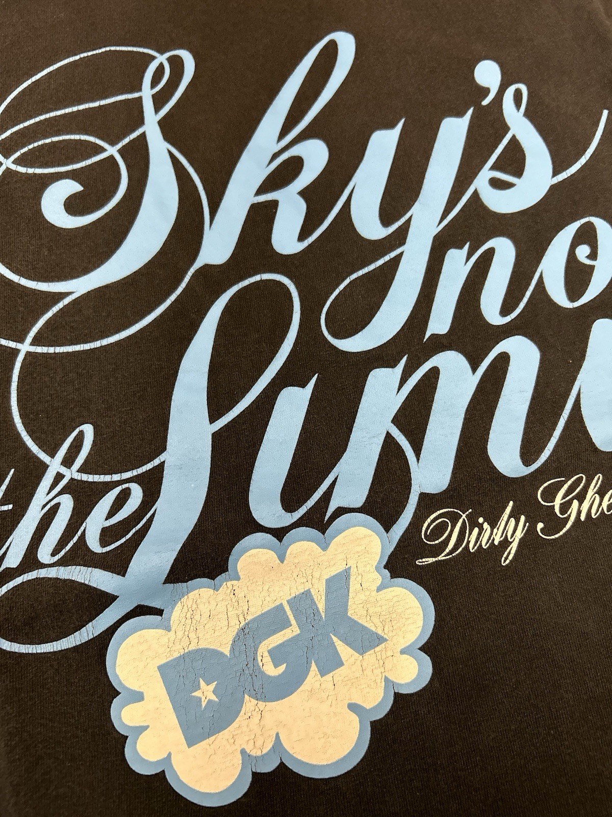 Vintage DGK Dirty Ghetto Kids Sky’s Not The Limit Skate Tee Skateboarding XL 00s gallery