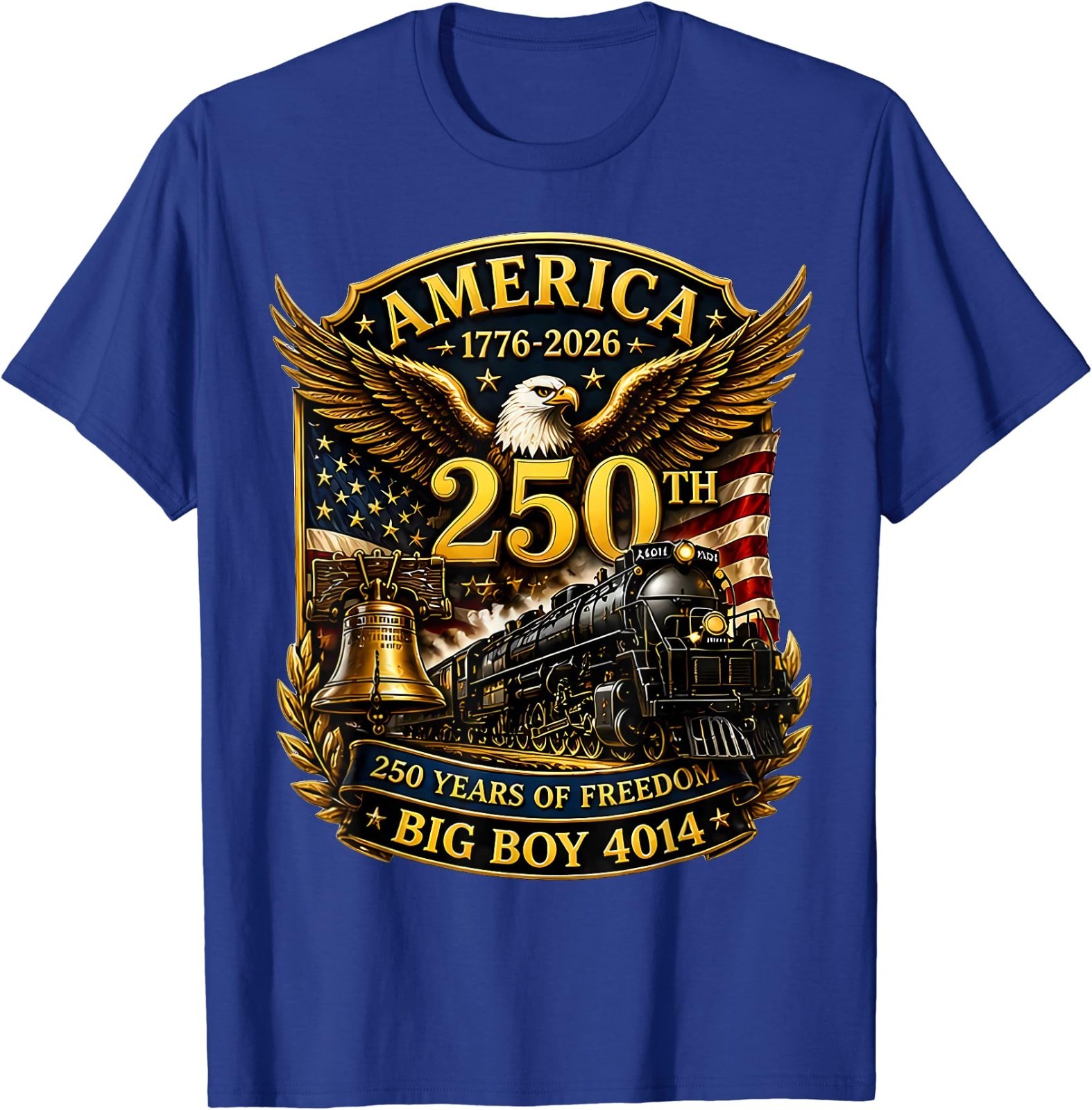 Big Boy 4014 Train USA 250th Anniversary Patriotic American T-Shirt gallery