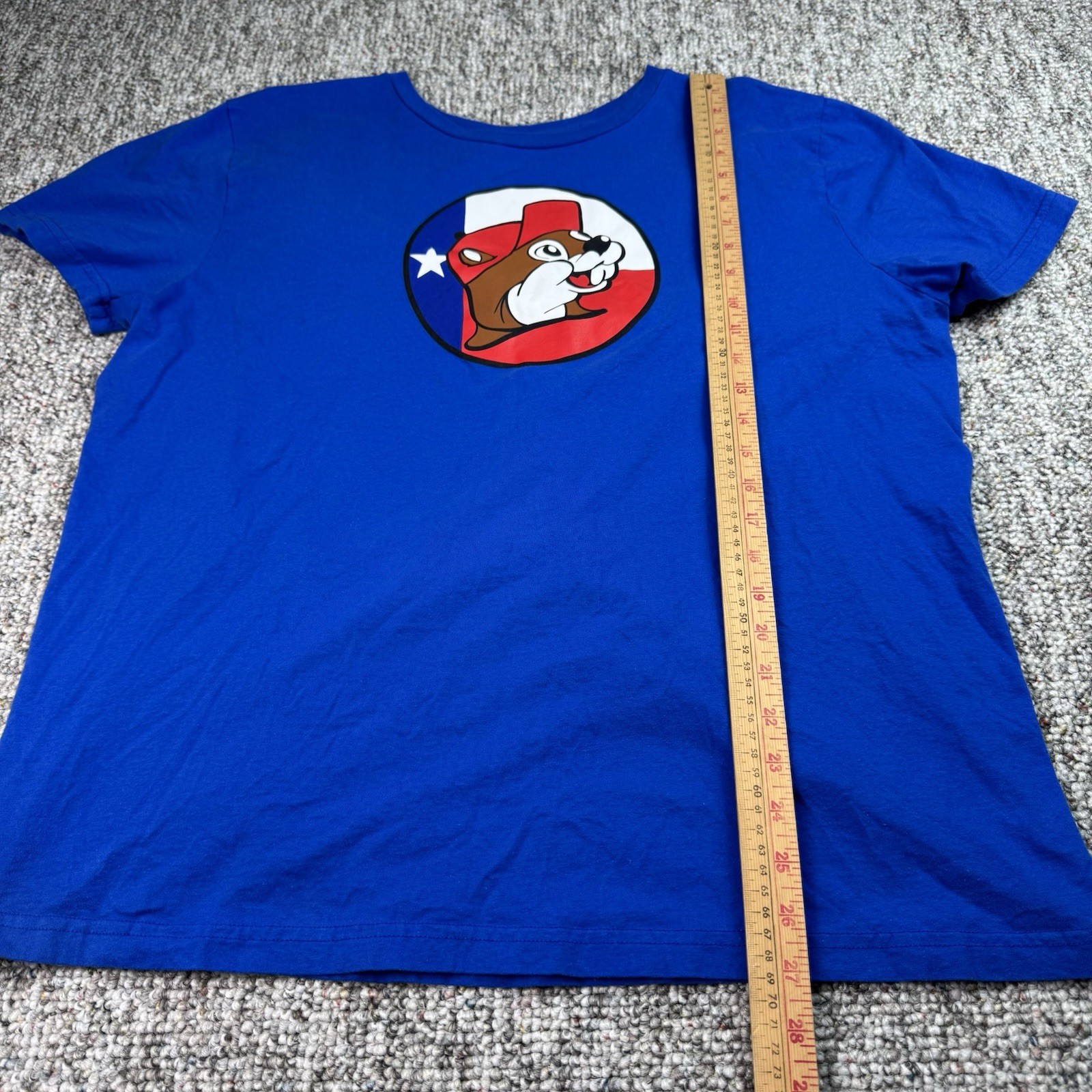 Buc-ee’s Shirt Unisex Size XL Don't Mess With Texas Beaver Short Sleeve Blue gallery