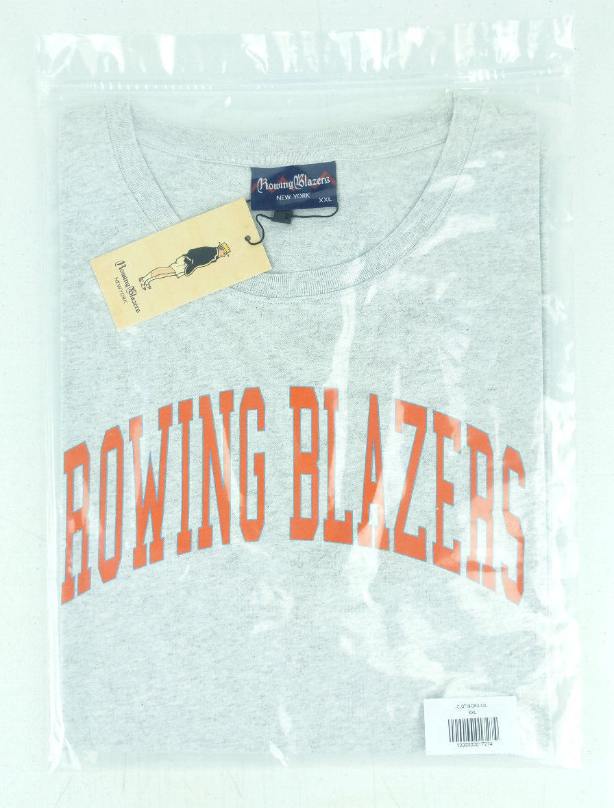 Rowing Blazers Collegiate Tee Orange Spellout Mens T-Shirt (Various Sizes) gallery