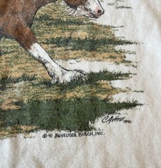 Anheuser Busch Grants Farm Single Stitch Shirt Clydesdale Horses Mens M/L 1991
