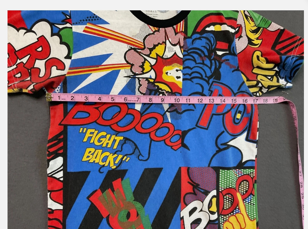 Reason Shirt Mens Small Multicolor Comic Book Pop Art Allover Graphic Tee gallery