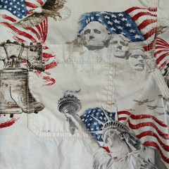 Red Head Men’s Large Patriotic Button Up Shirt American Eagle Liberty Cotton
