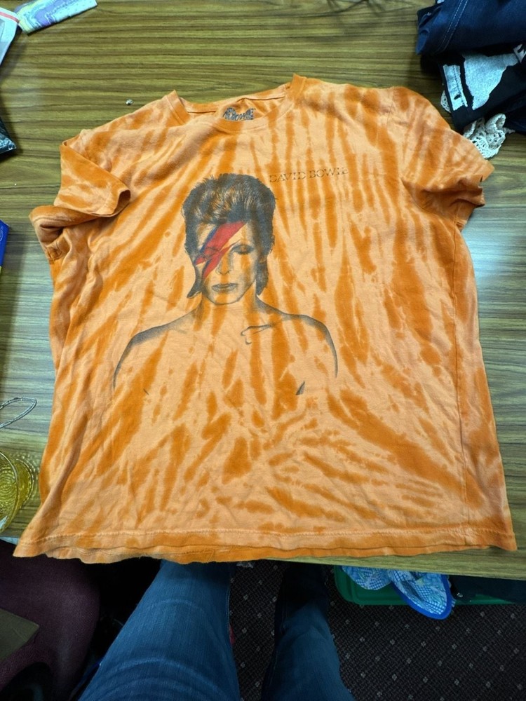 David Bowie Aladdin Sane Tie-Dye Graphic T-Shirt XL.