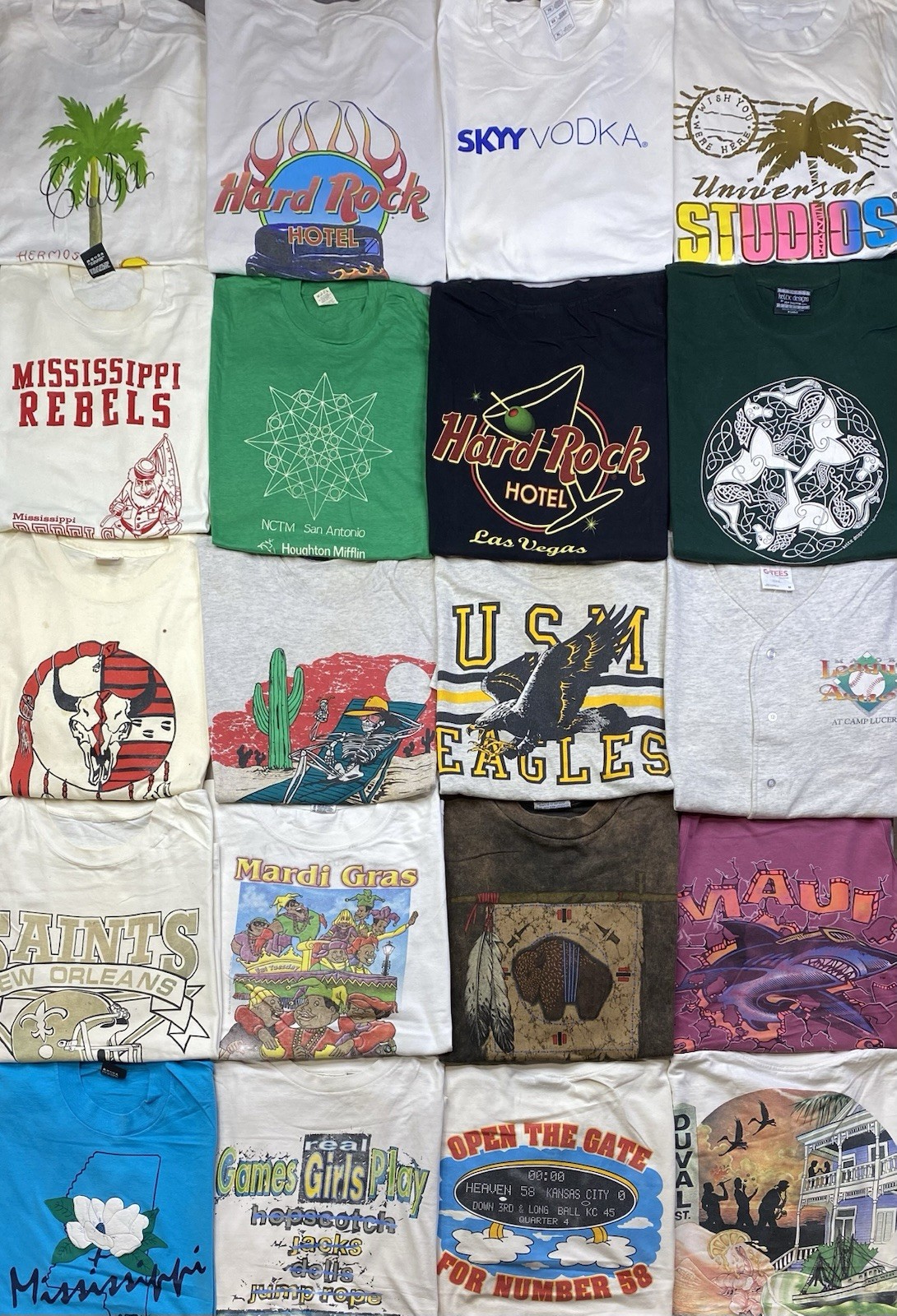 Vintage Graphic shirts Promo Funny Cartoons Sport Destinations Lot Of 20 Mix Szs